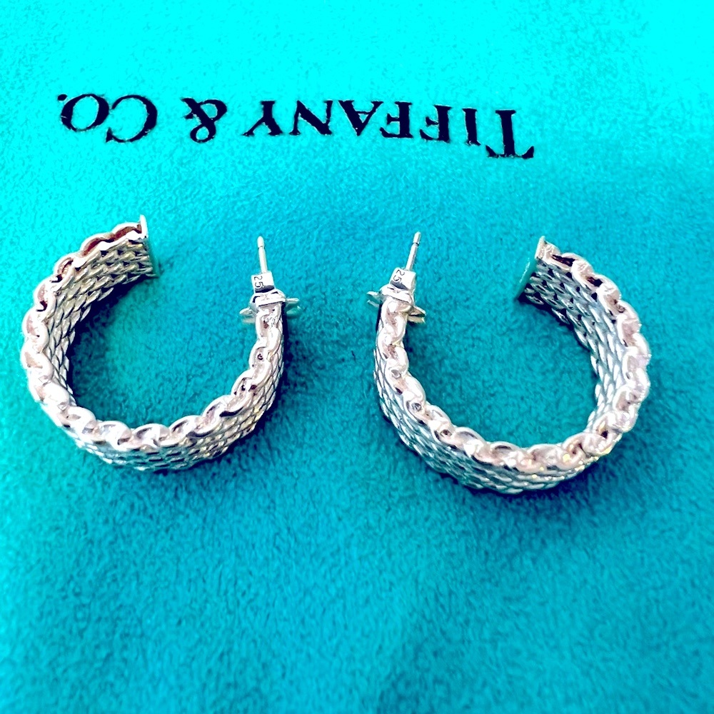 Tiffany & Co. 925 Somerset mesh earrings